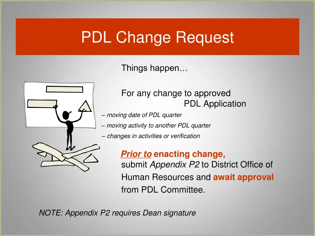 pdl change request