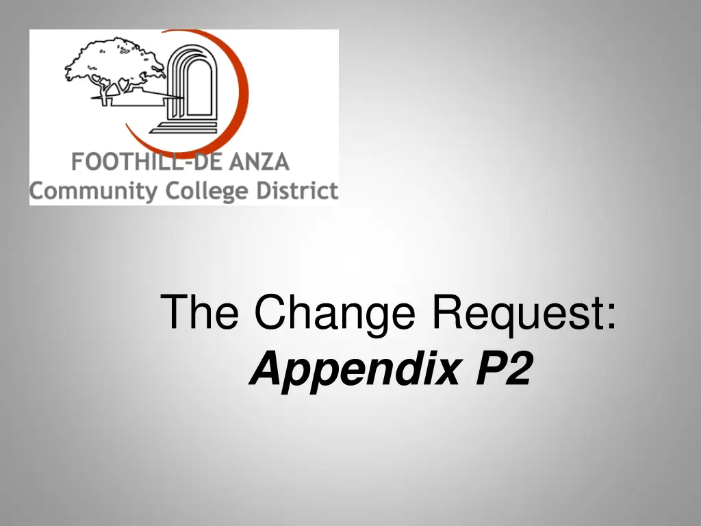 the change request appendix p2