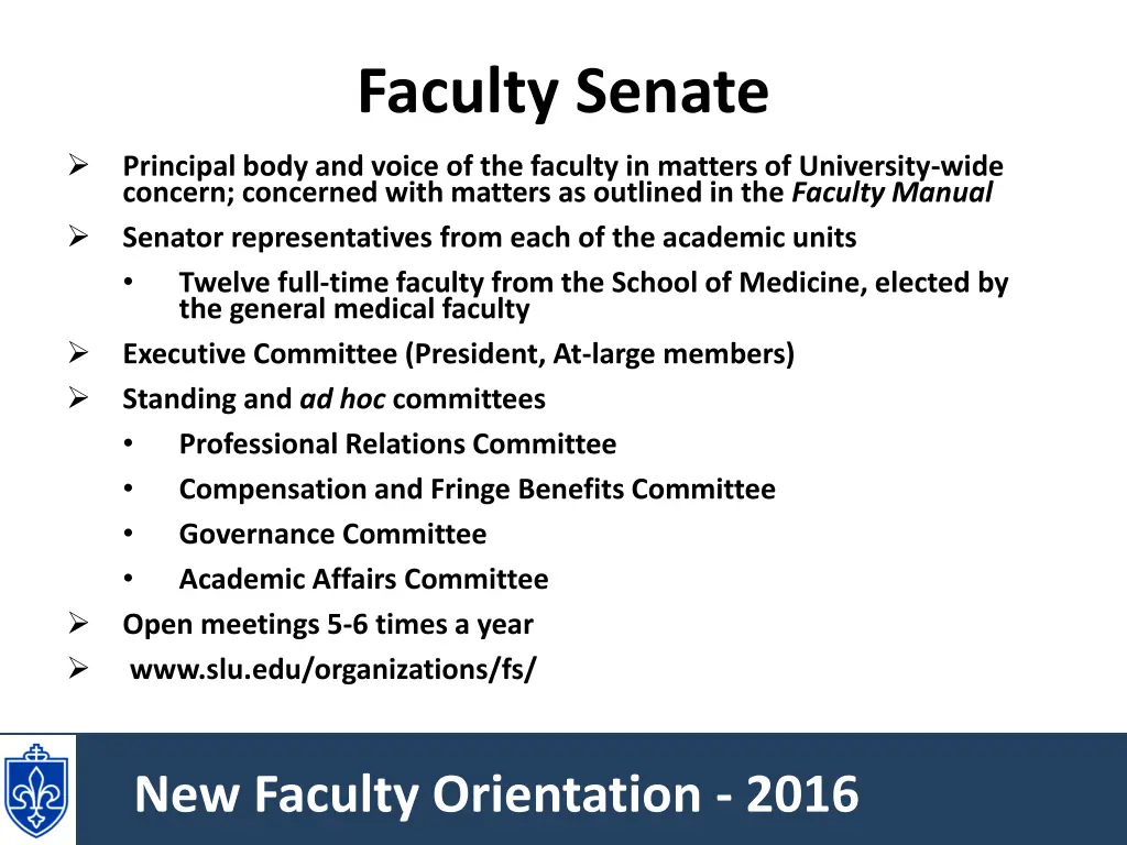 faculty senate