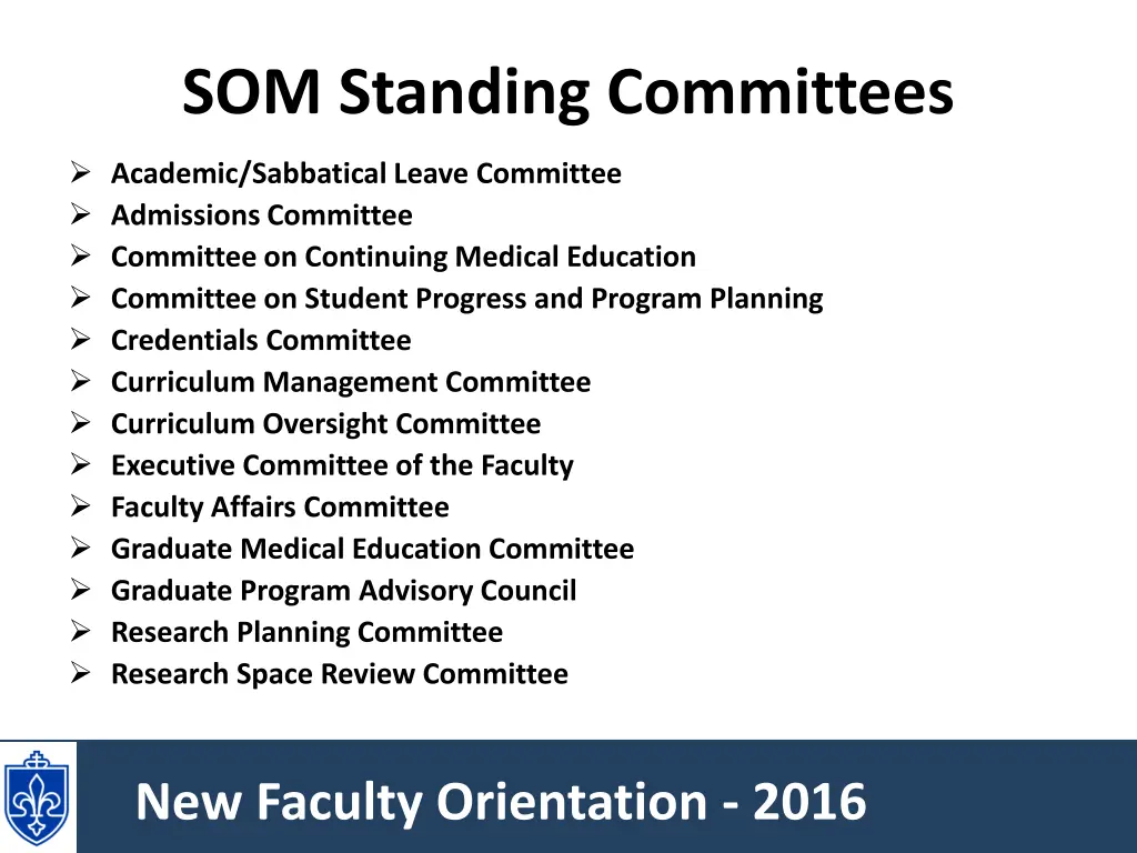 som standing committees