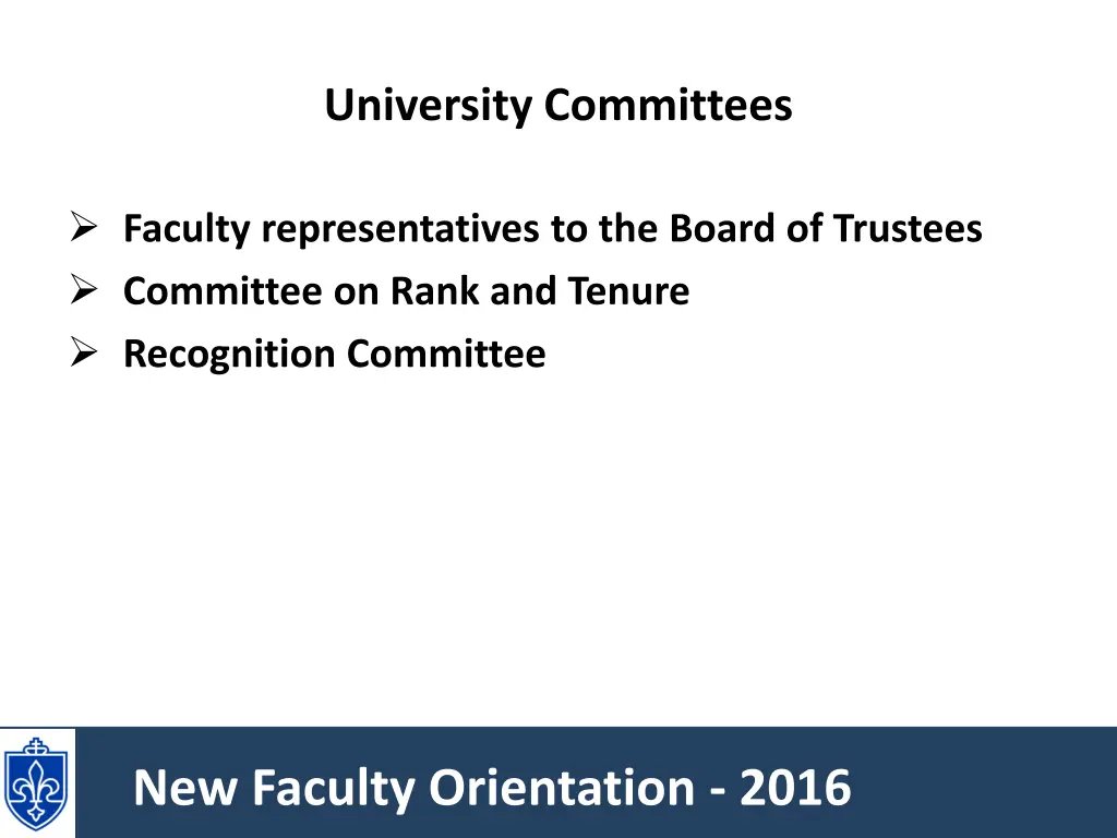 university committees