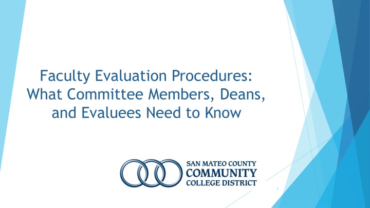 faculty evaluation procedures what committee