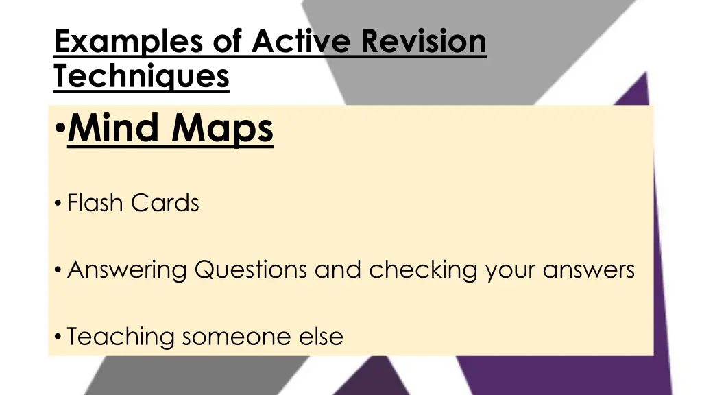 examples of active revision techniques mind maps