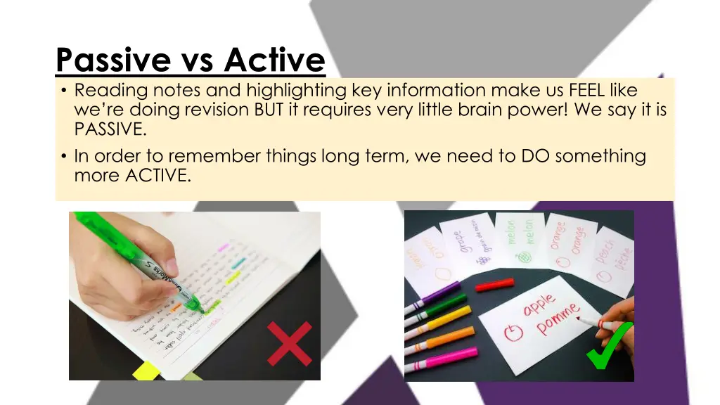 passive vs active reading notes and highlighting