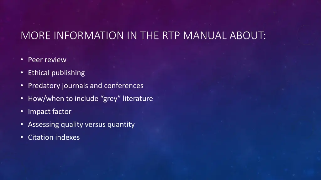 more information in the rtp manual about