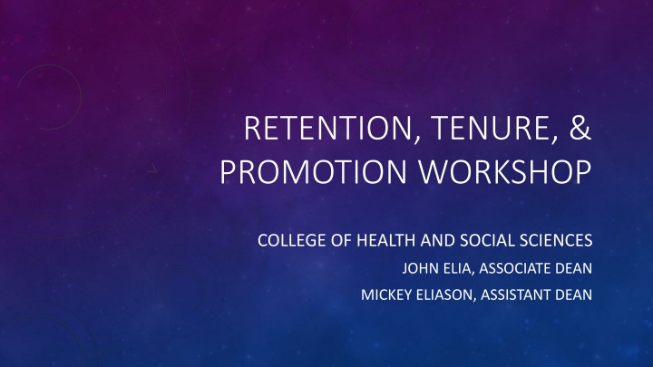 retention tenure promotion workshop