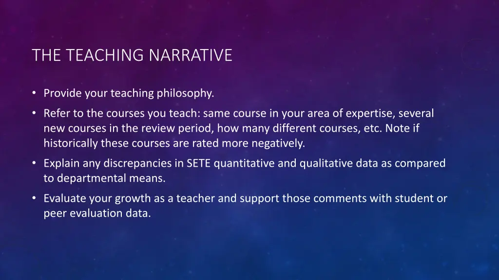 the teaching narrative