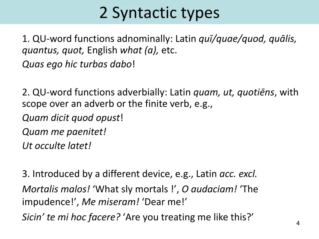 2 syntactic types