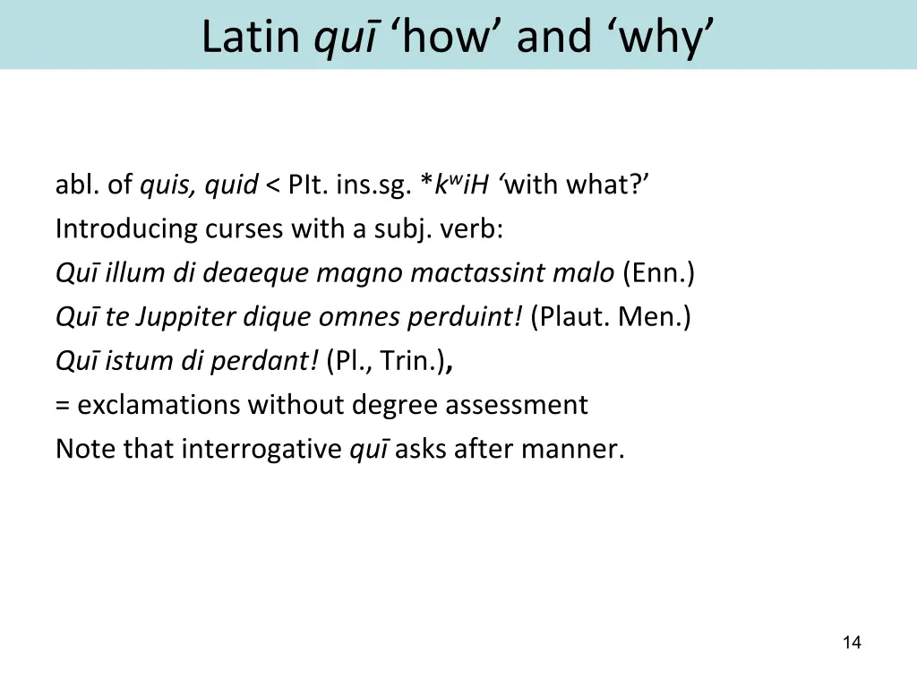 latin qu how and why