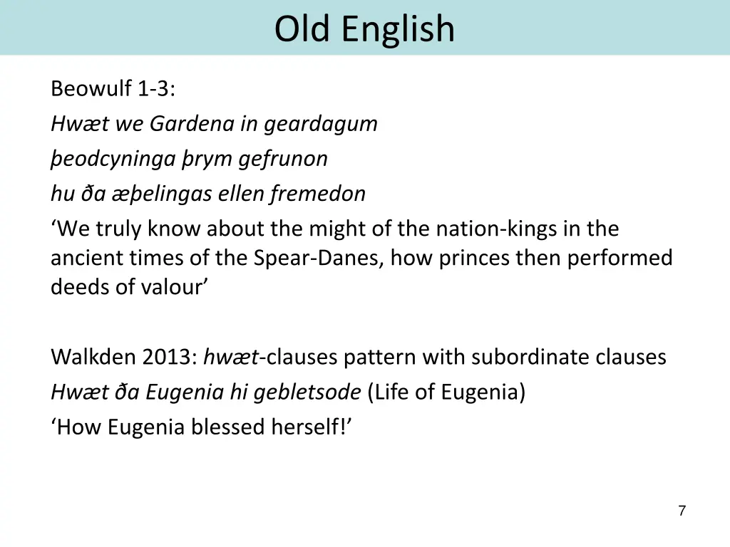 old english