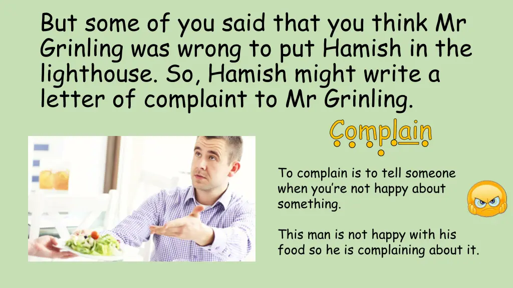 but some of you said that you think mr grinling