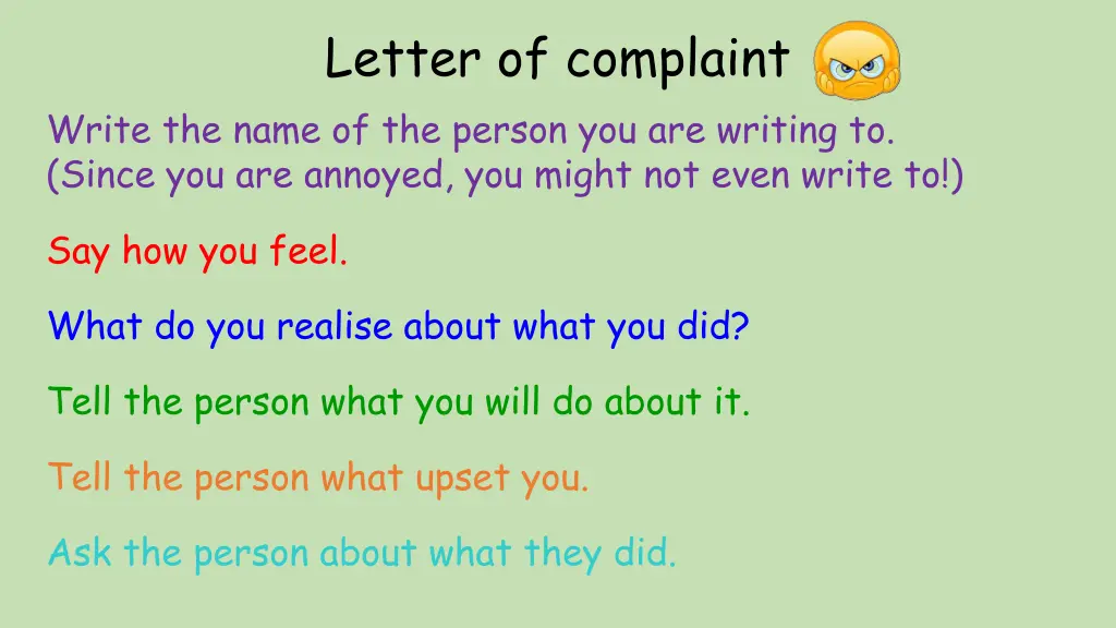 letter of complaint 1