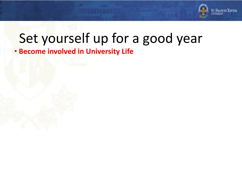 set yourself up for a good year become involved