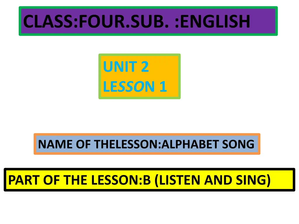 class four sub english