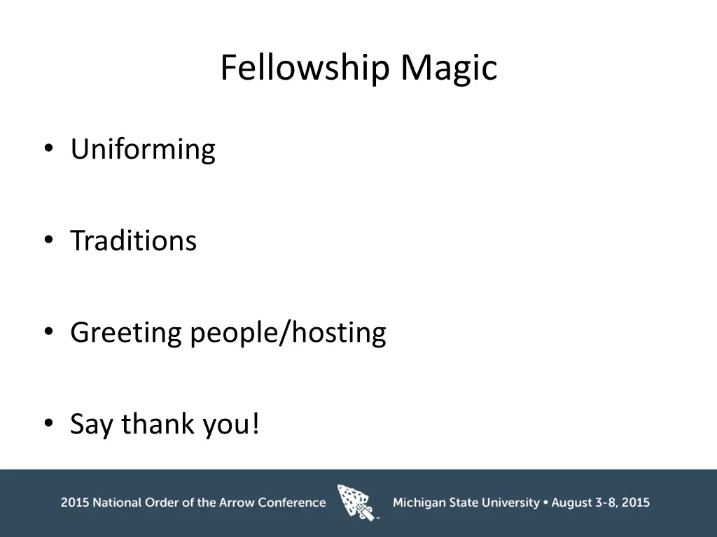 fellowship magic