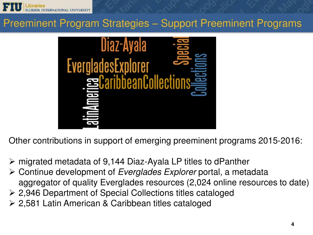 preeminent program strategies support preeminent 1