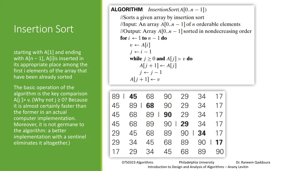 insertion sort 2