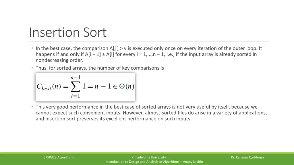 insertion sort 4