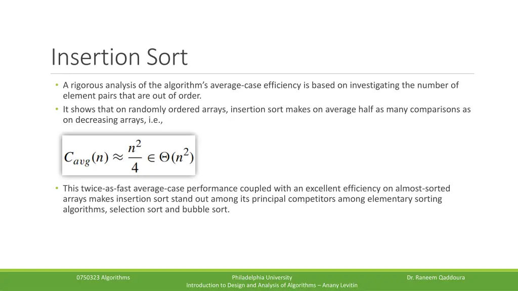 insertion sort 5