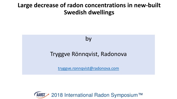 large decrease of radon concentrations