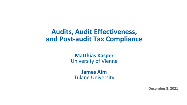 audits audit effectiveness and post audit