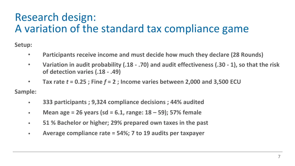 research design a variation of the standard