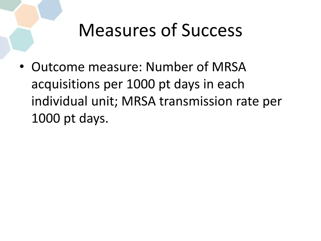 measures of success