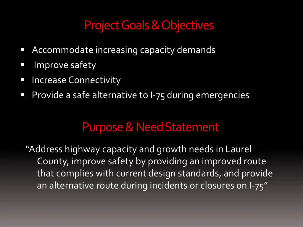 project goals objectives