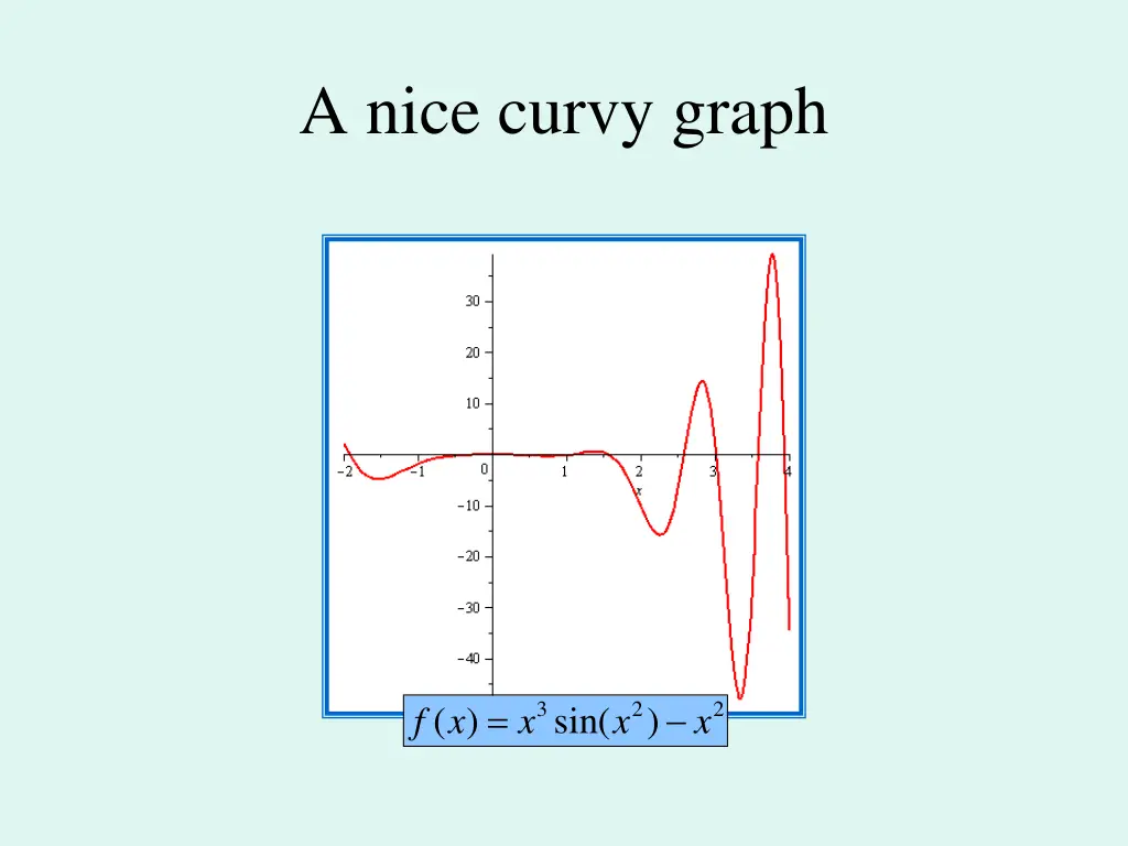 a nice curvy graph