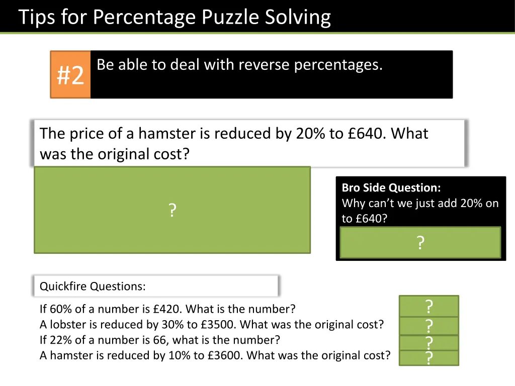 tips for percentage puzzle solving 2