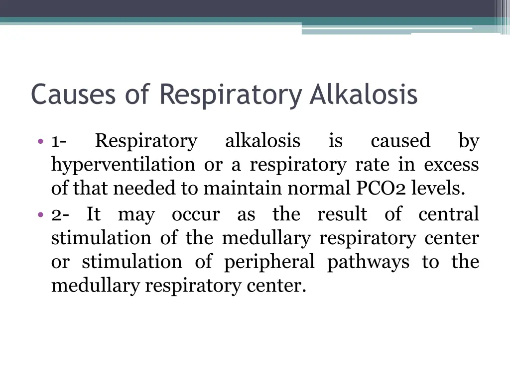 causes of respiratory alkalosis