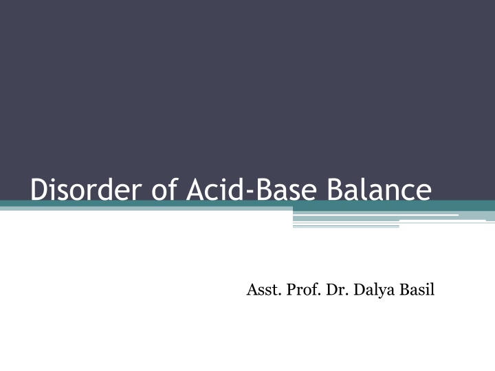 disorder of acid base balance