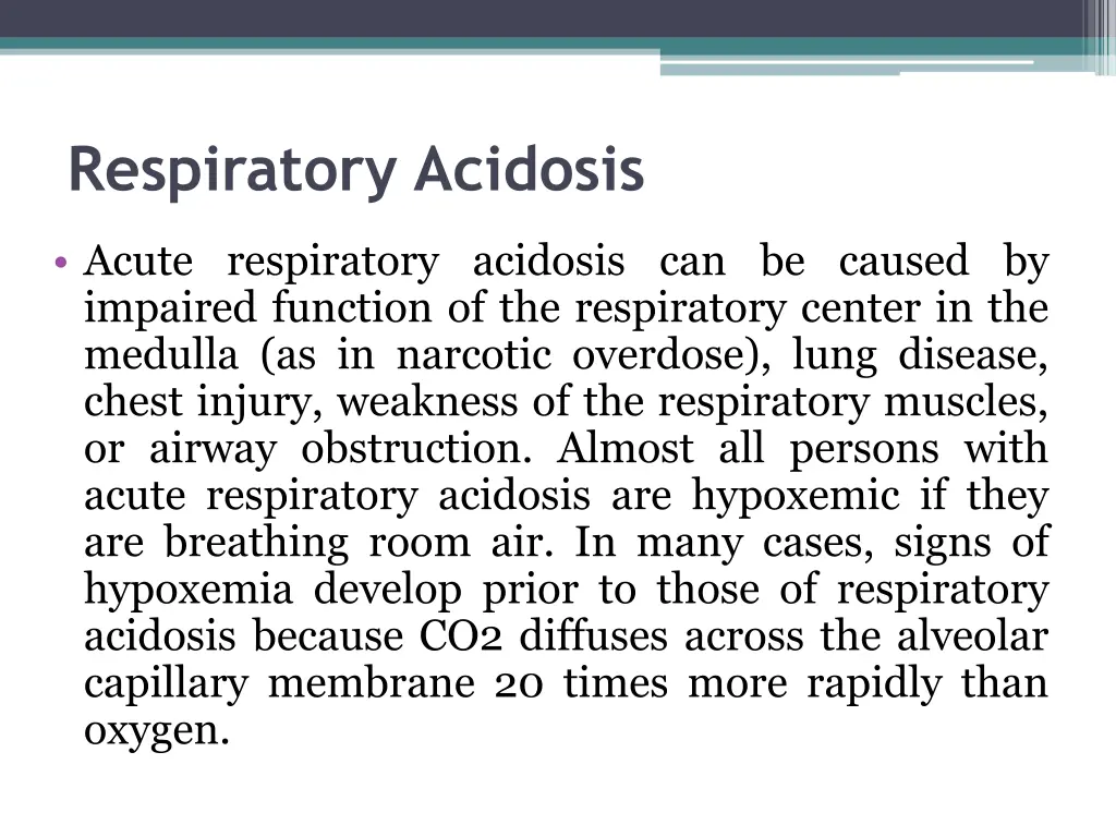 respiratory acidosis