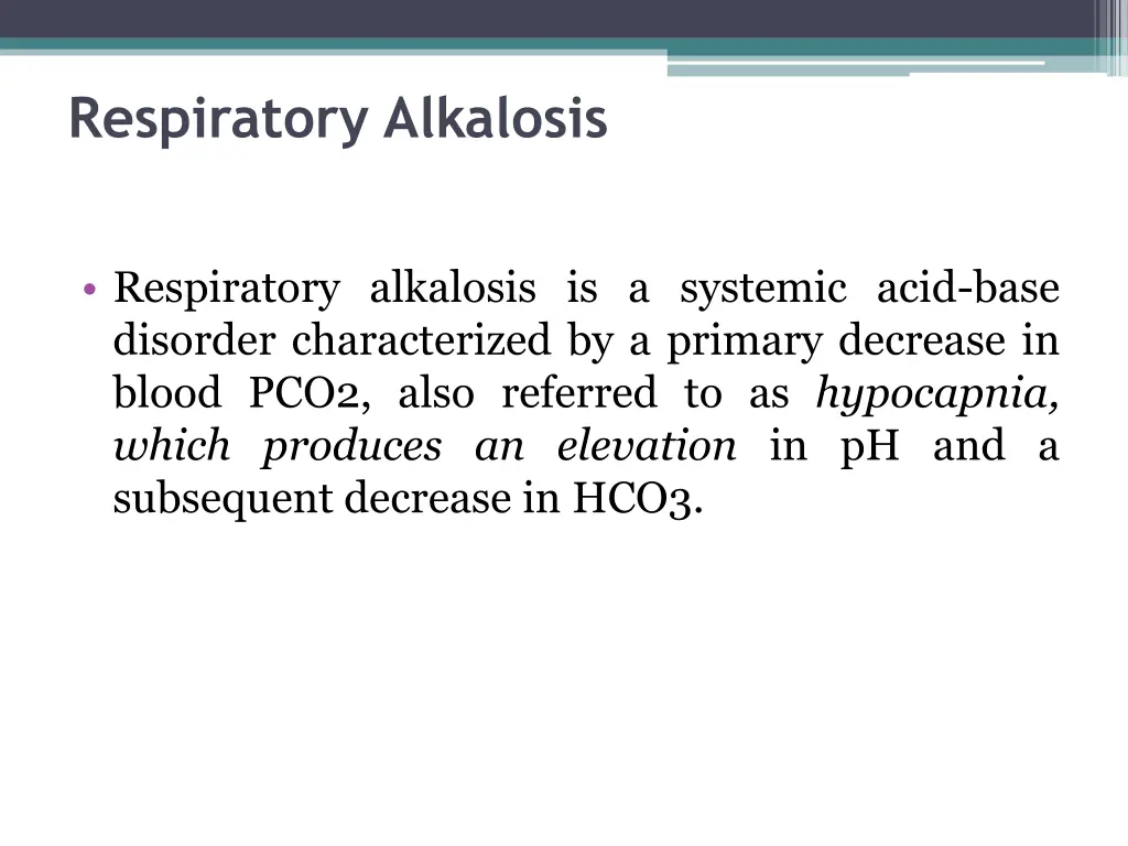 respiratory alkalosis