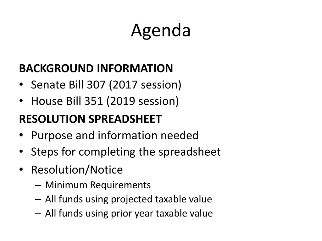 agenda