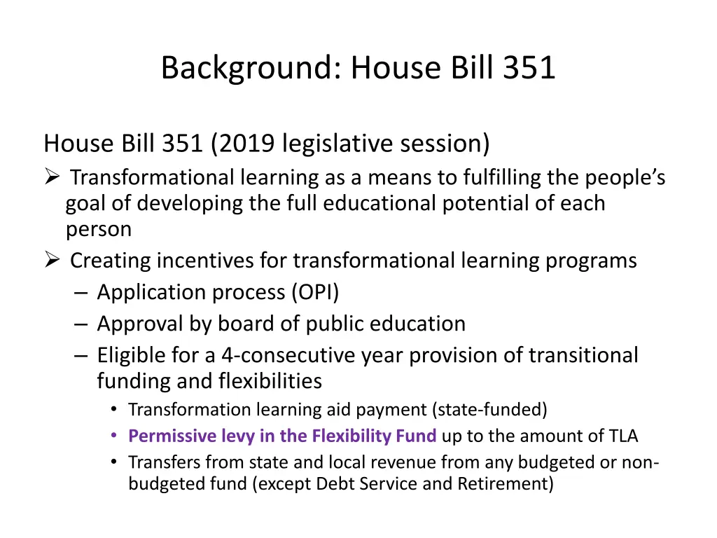 background house bill 351