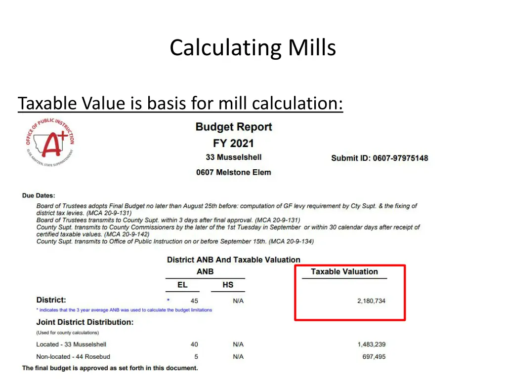 calculating mills