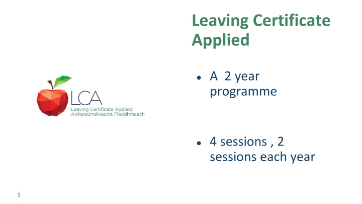 leaving certificate applied