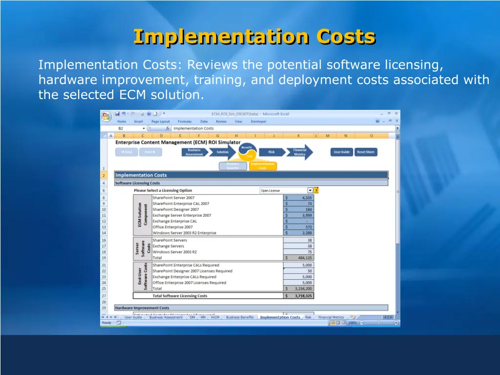 implementation costs