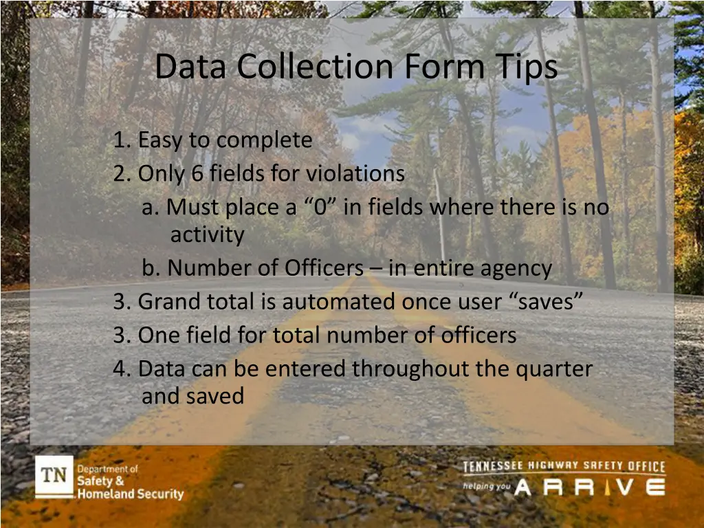 data collection form tips