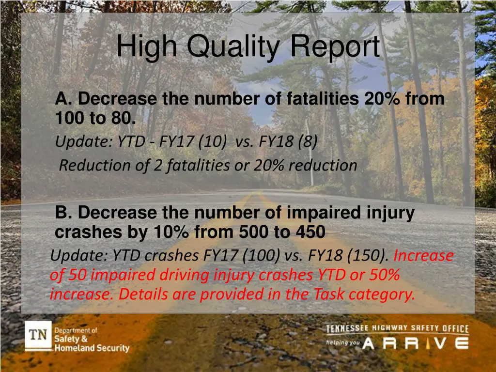 high quality report