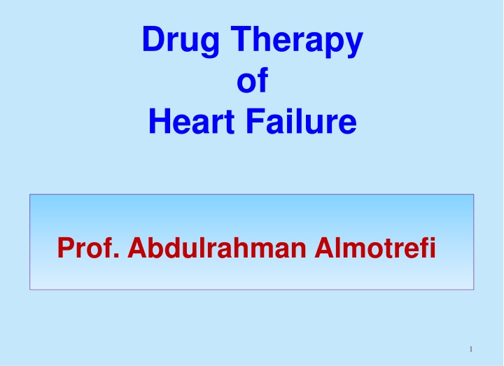 drug therapy of heart failure