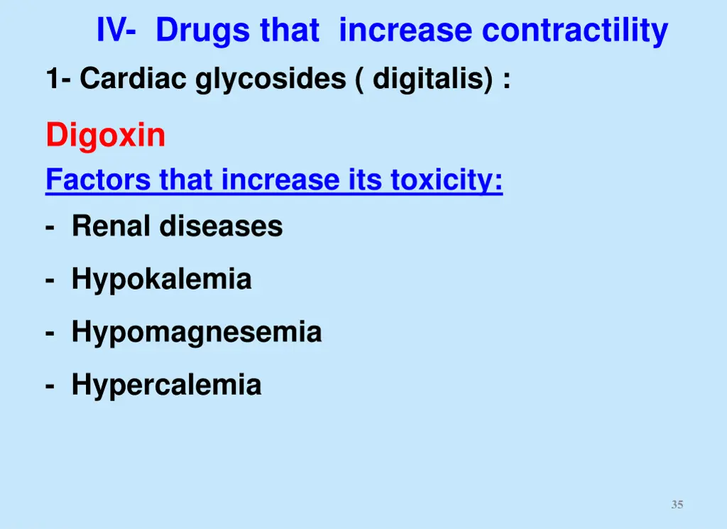 iv drugs that increase contractility 1 cardiac 2