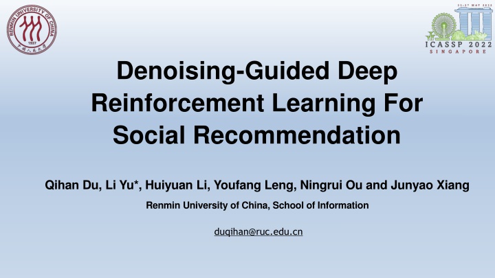 denoising guided deep reinforcement learning