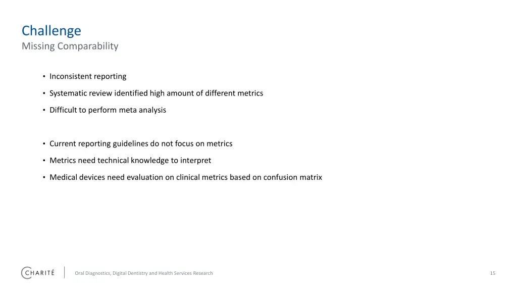 challenge missing comparability 1