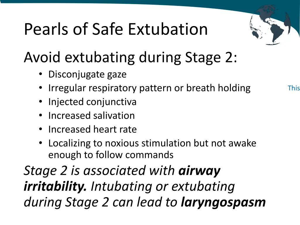 pearls of safe extubation