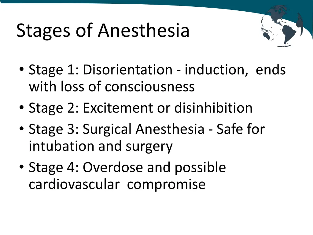 stages of anesthesia