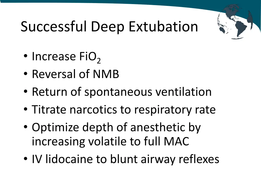 successful deep extubation