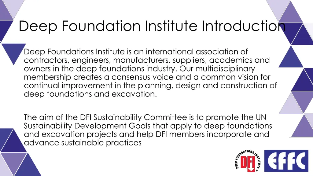 deep foundation institute introduction