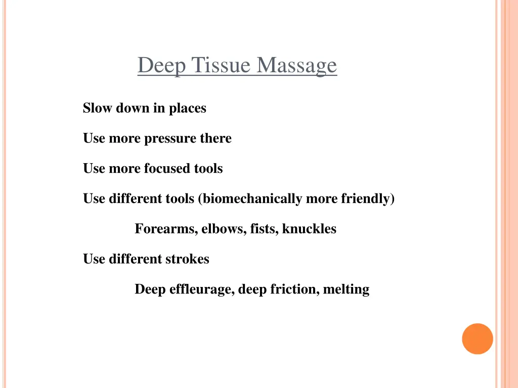 deep tissue massage